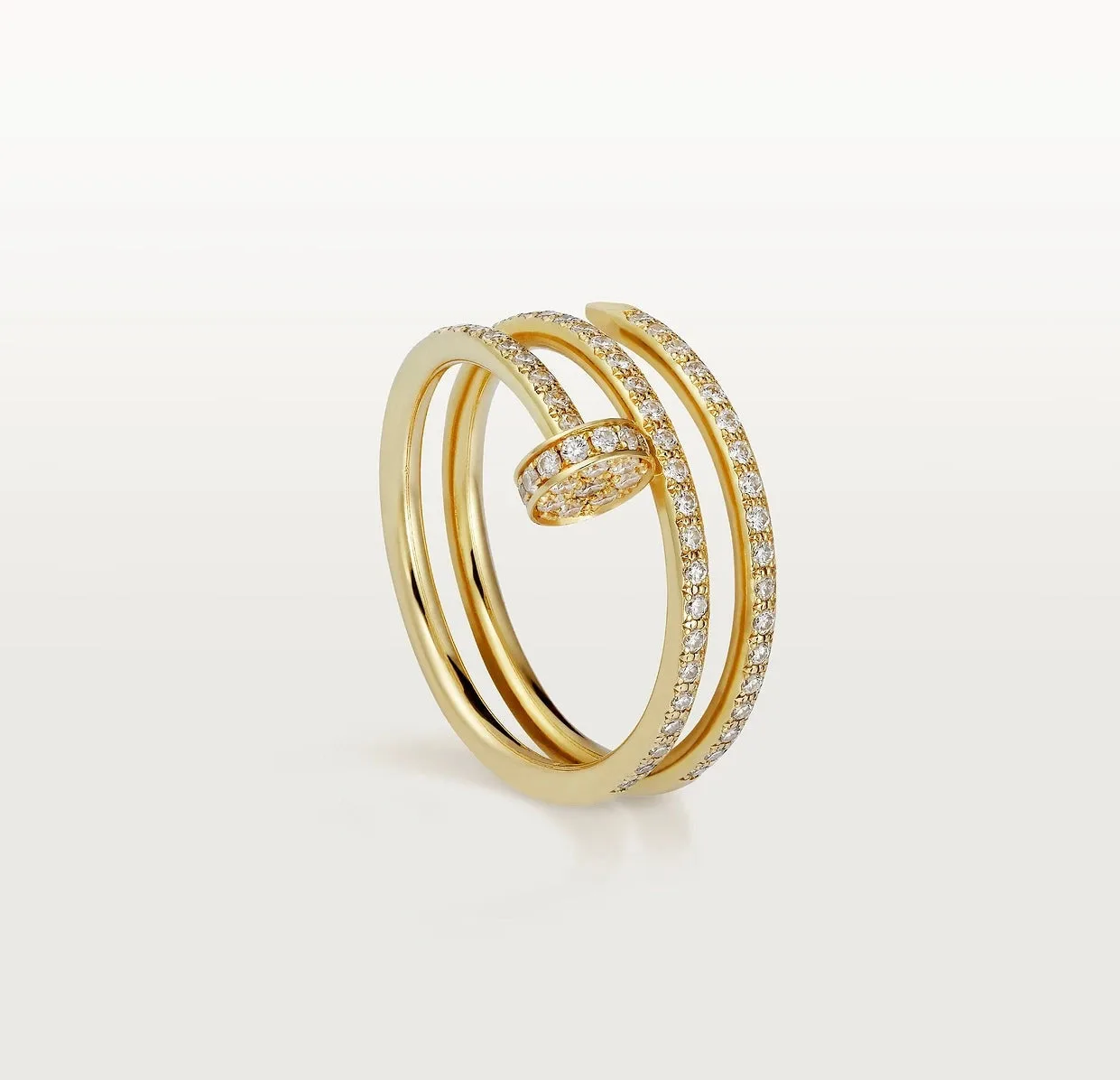 Layered Diamanté Nail Ring (gold & silver)