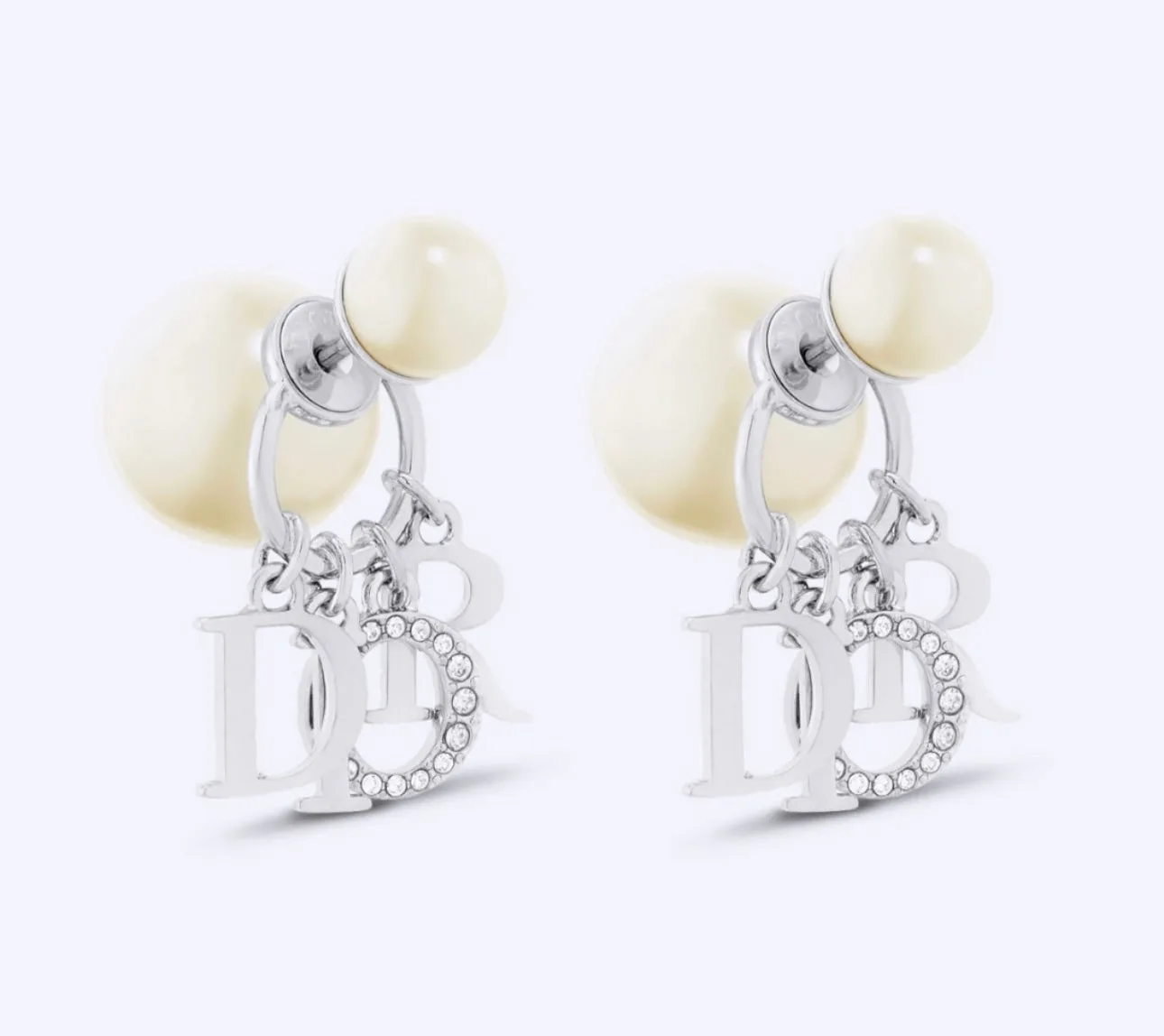 Dahlia Pearl Drop Earrings (gold & silver)