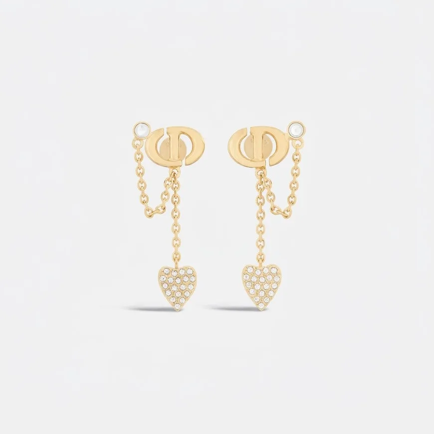 Dahlia Heart Diamanté Earrings