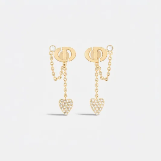 Dahlia Heart Diamanté Earrings