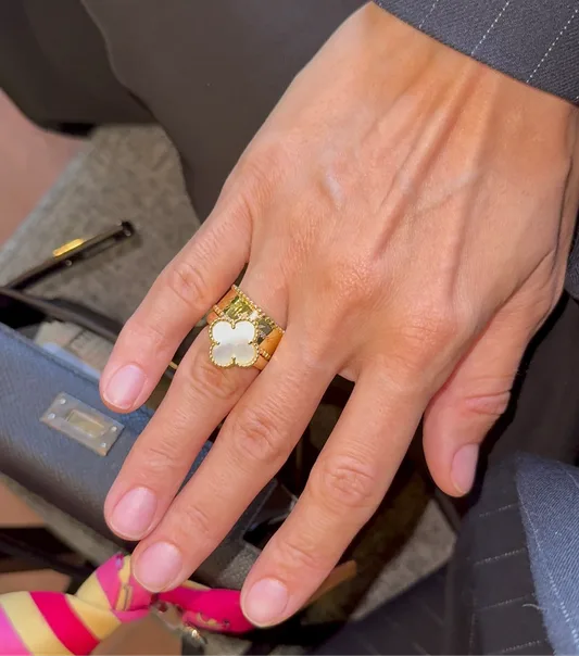 Pearl White Leah VC Ring