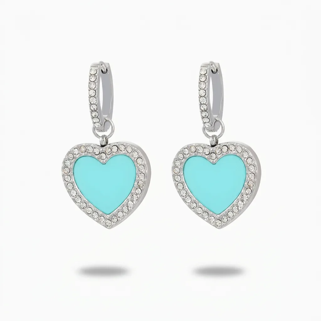 Mia Amor Heart Earrings (all colours)