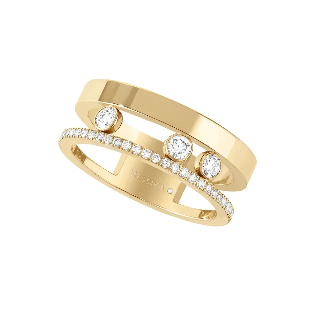 Crystal Rowed Ring (in gold & silver)