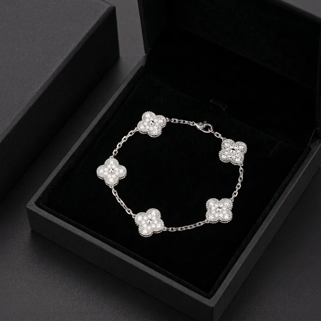 Full Diamante Silver Lindsay Bracelet