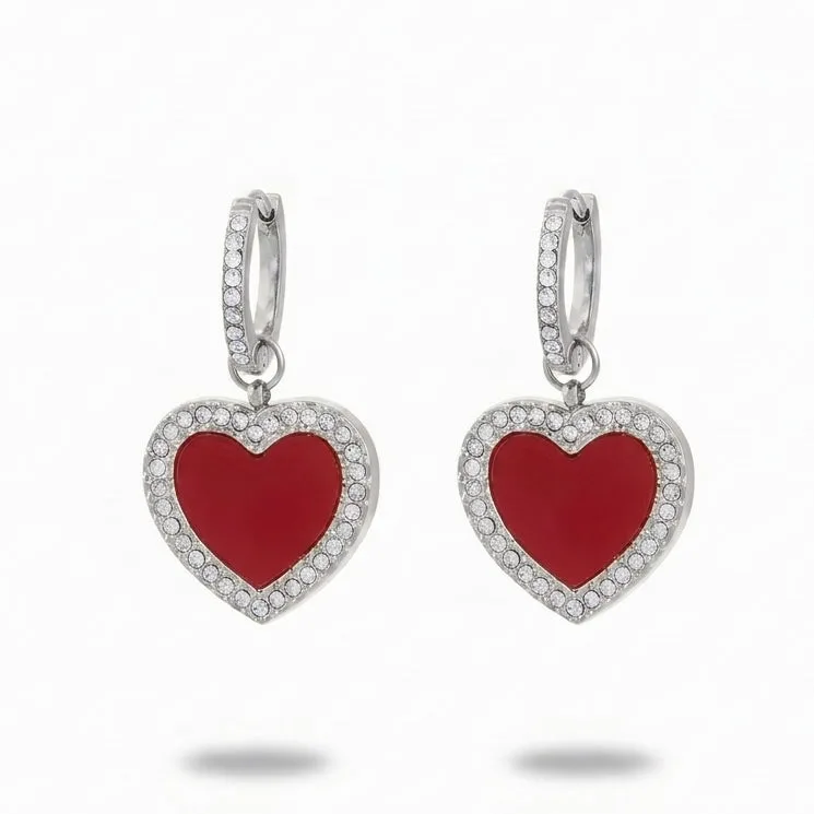 Mia Amor Heart Earrings (all colours)