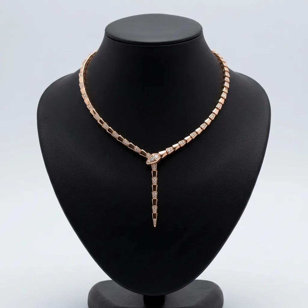 Viperia Iva Diamanté Drop Necklace