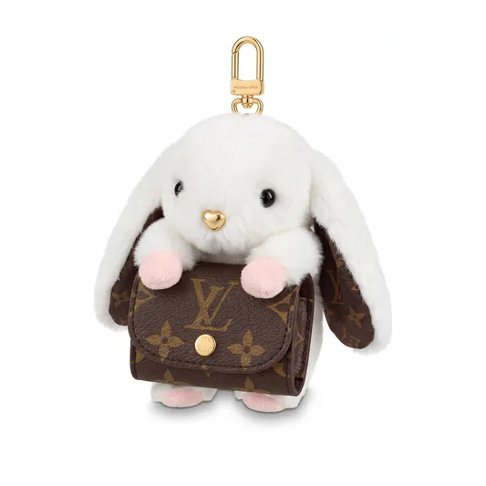 White Bunny Keychain