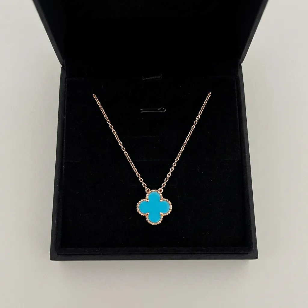 Lolla Baby Blue Necklace (in silver & gold)