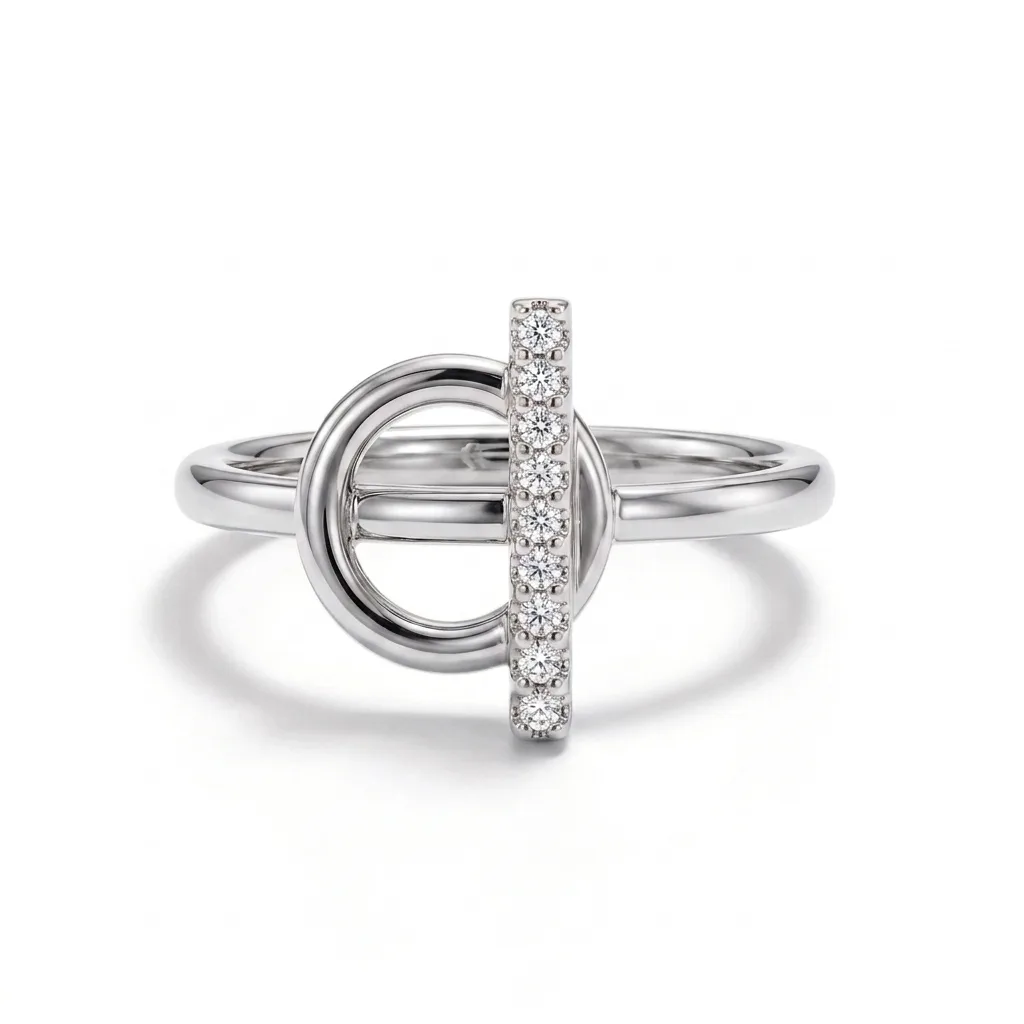 Classy H Ring in (rose gold & white gold)