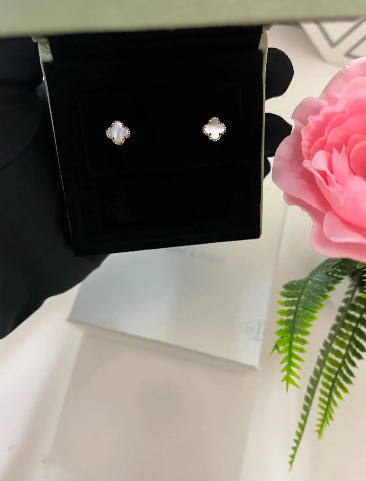 Mini Pearl Earrings (gold & silver & black, rose)