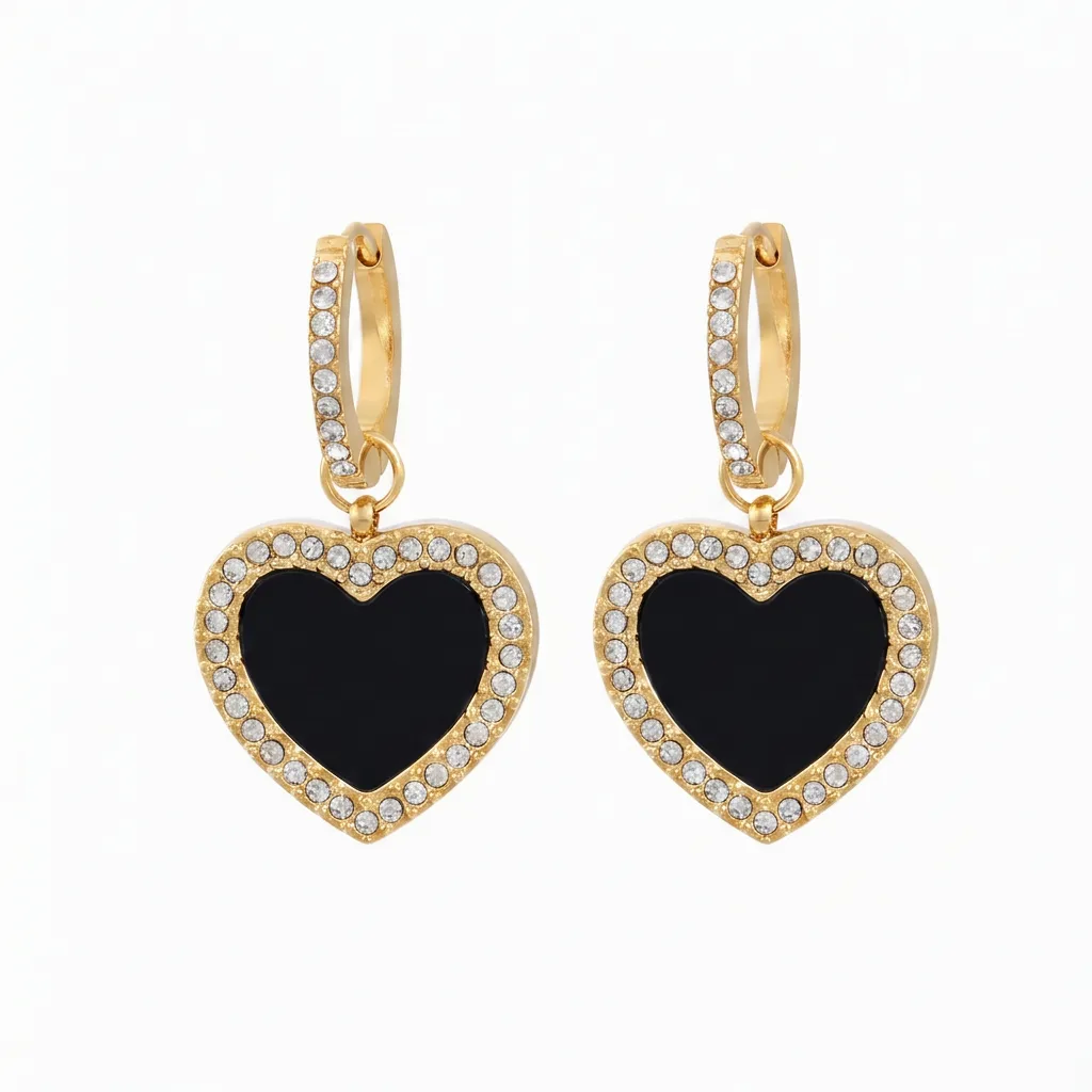 Mia Amor Heart Earrings (all colours)