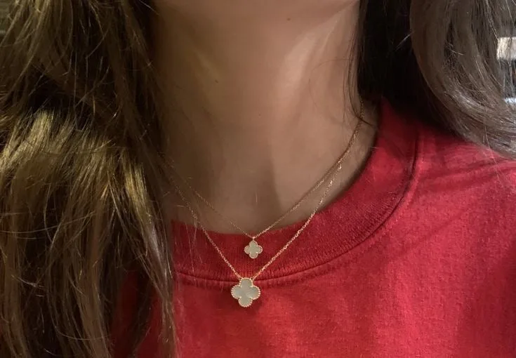 Pearl White Pendant Necklace (small & large)