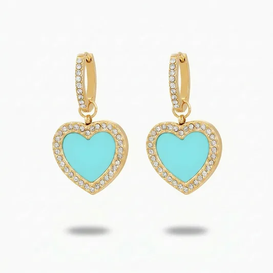 Mia Amor Heart Earrings (all colours)