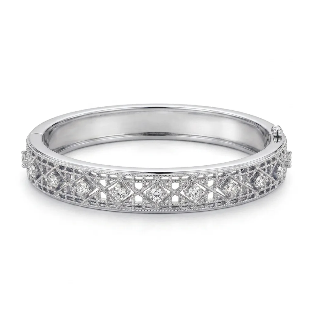Dahlia Bangle (in gold or white gold)