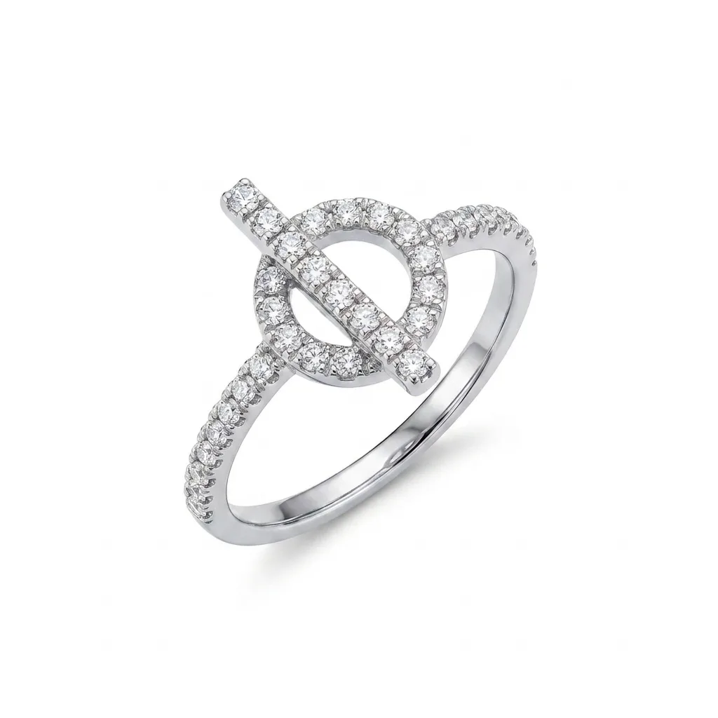 Classy H Ring in (rose gold & white gold)