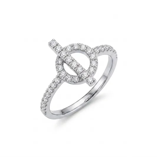 Classy H Ring in (rose gold & white gold)