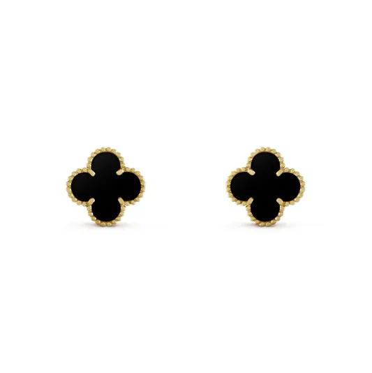 Black VC Earrings (gold)