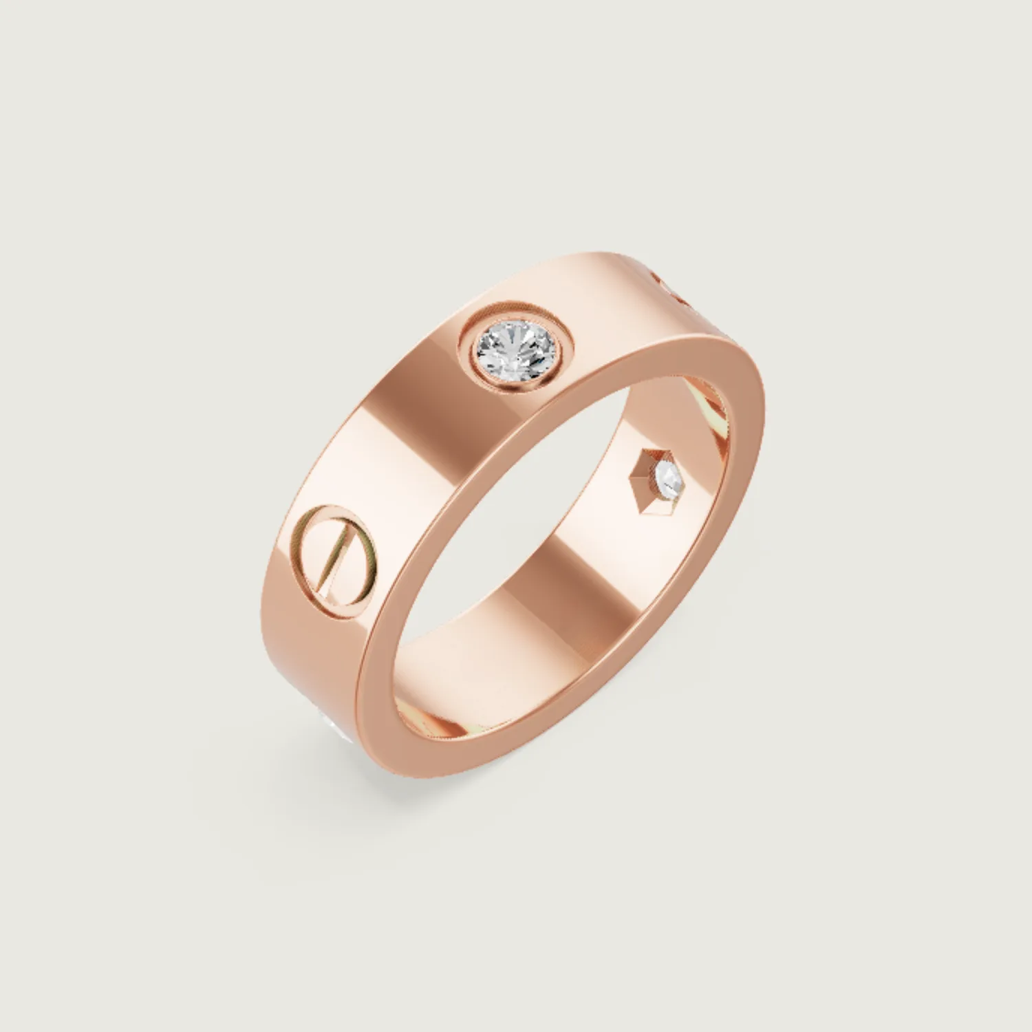Alana Diamanté Ring (in gold & silver & rose gold) (Thick)