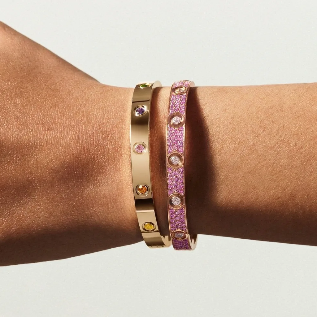 Rhinestone Pallet Bracelet