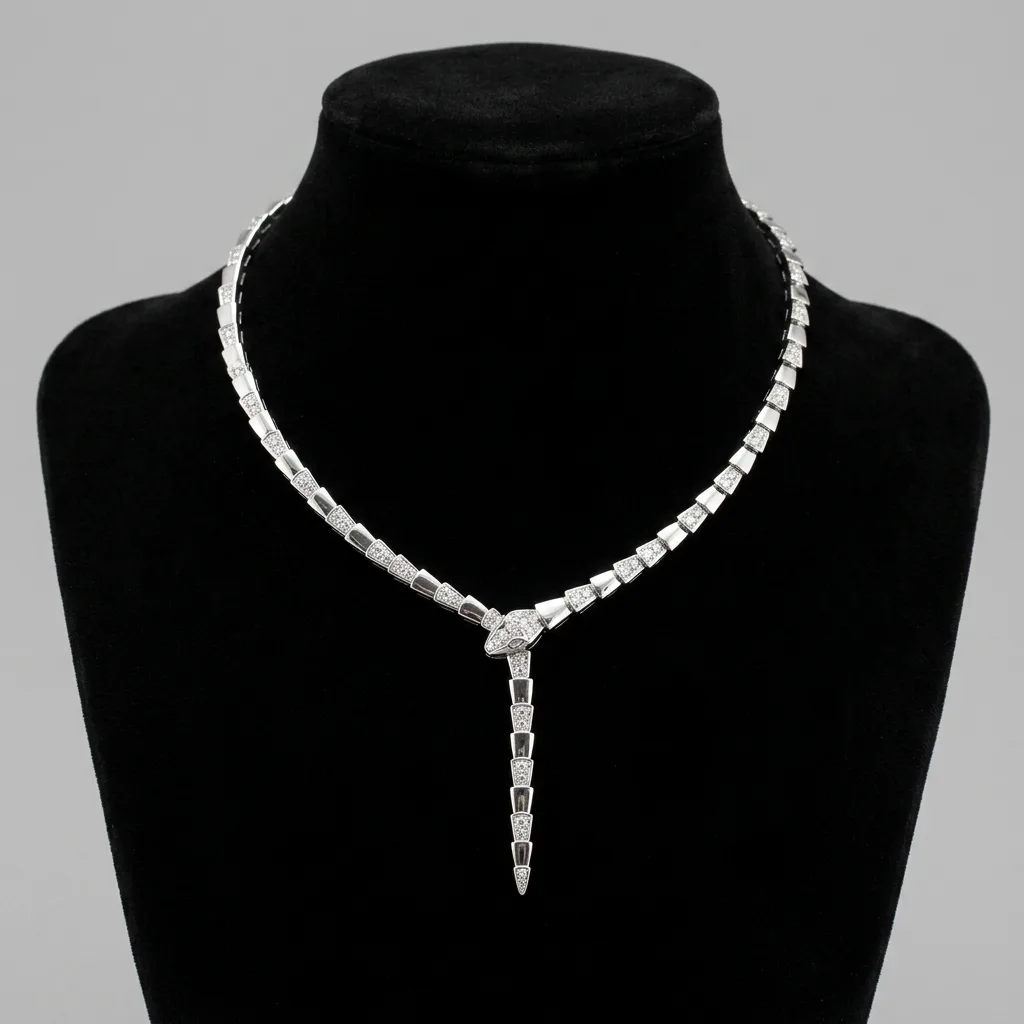Viperia Iva Diamanté Drop Necklace