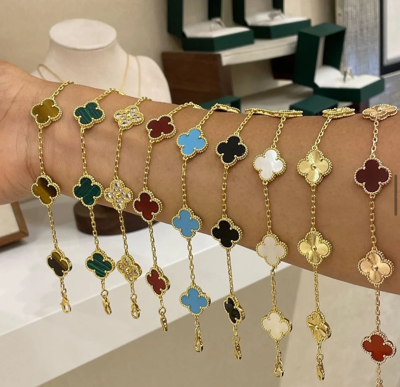 Ocean Blue Lindsay Bracelet (gold or silver) (diamanté & plain)