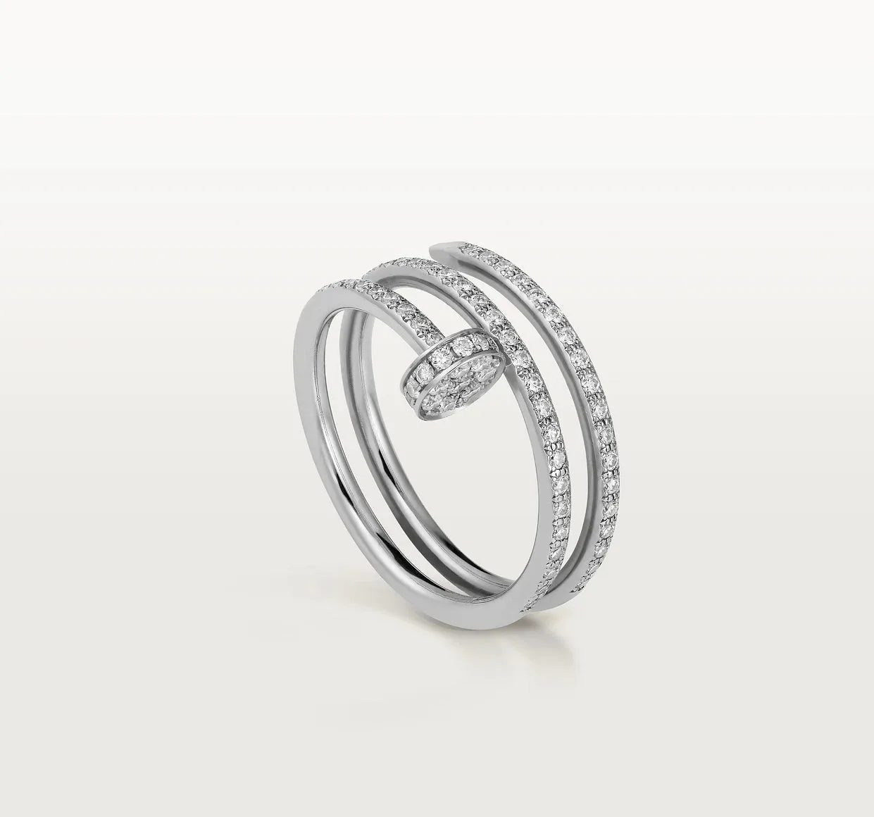 Layered Diamanté Nail Ring (gold & silver)