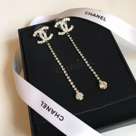Chana Silver Diamanté Drop Earrings