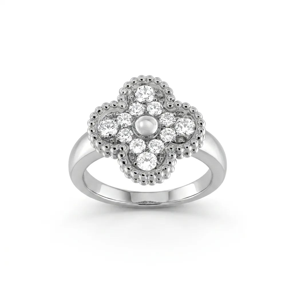 Silver Diamanté Ring