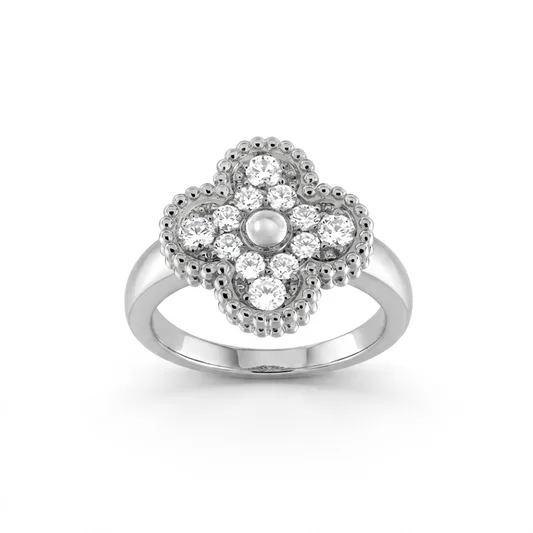Silver Diamanté Ring