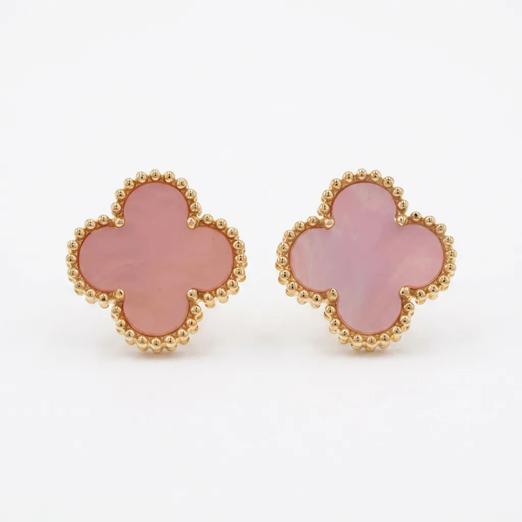 Tiara Pink VC Earrings (in gold & silver)