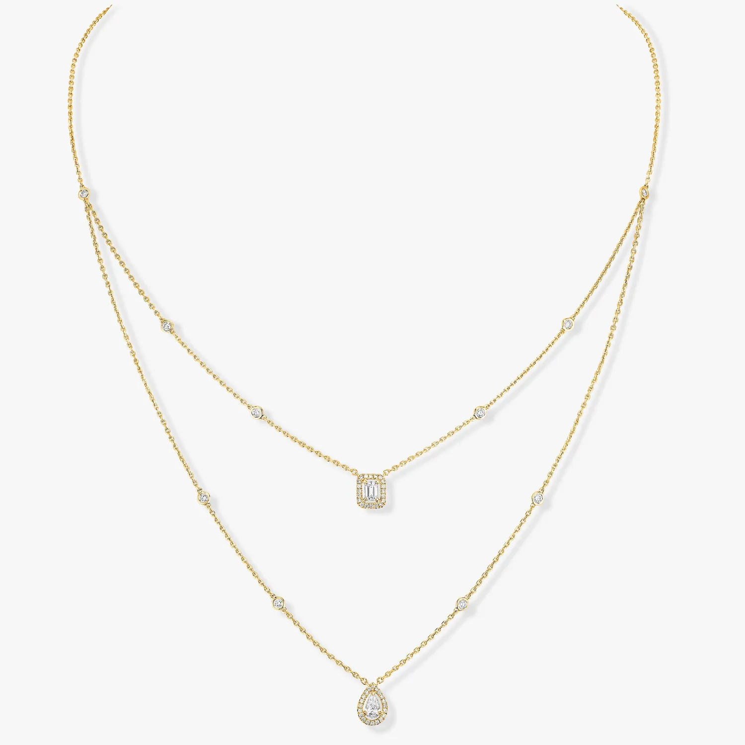 Mollyanne Diamanté Twin Rows Necklace