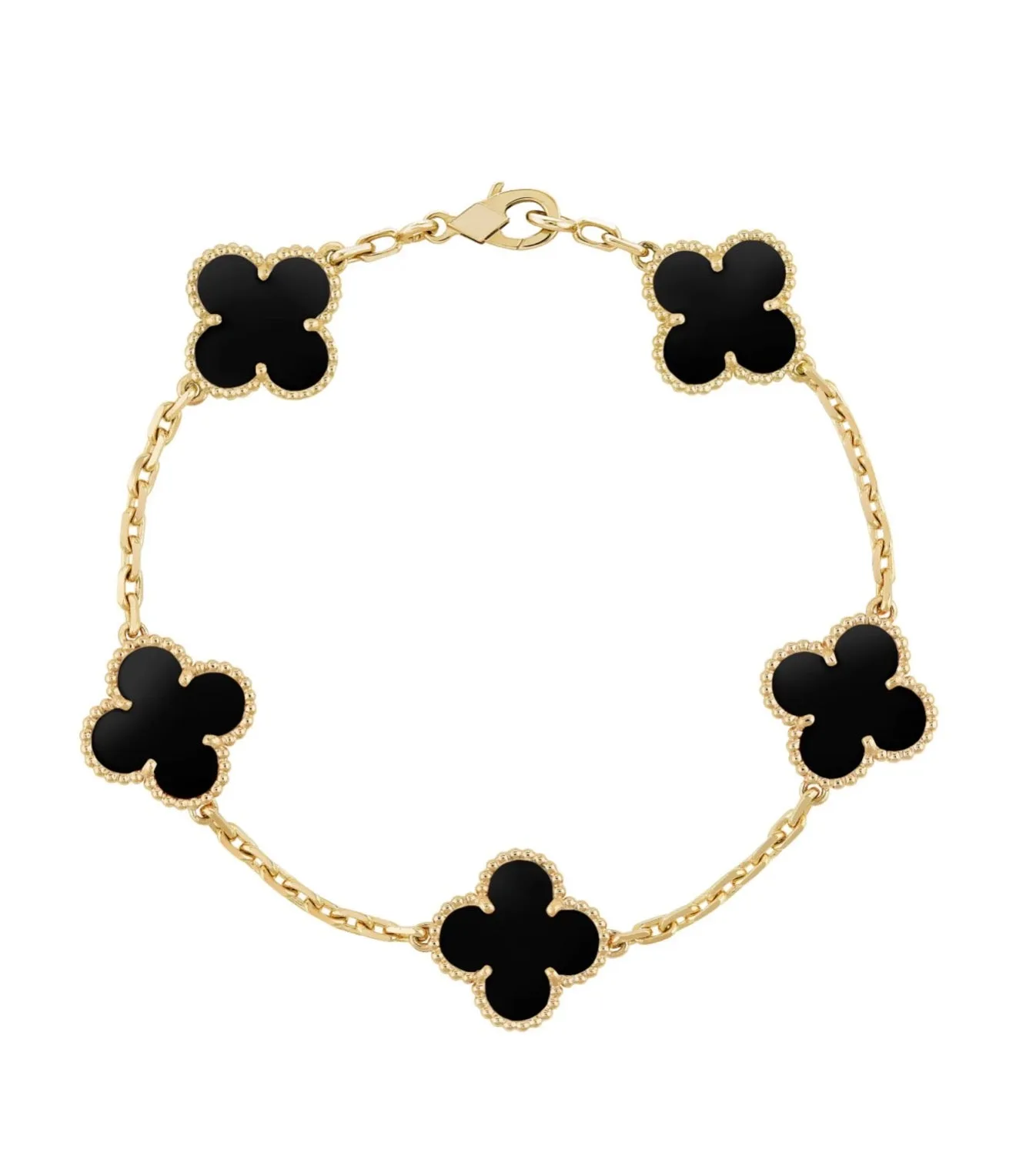 Black Lindsay Bracelet (in silver & gold)