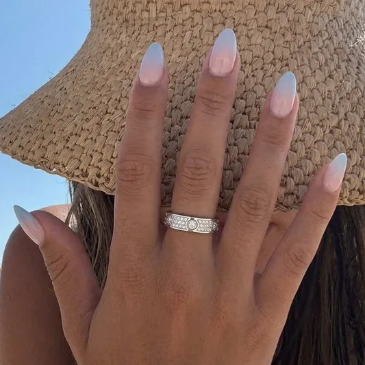 Silver Rhinestone Ring