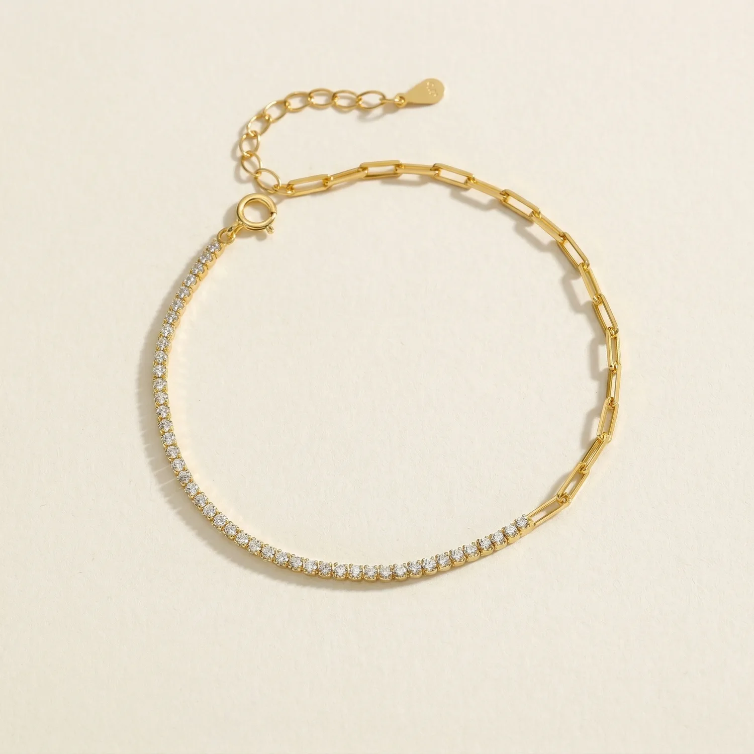 Tennis Diamond Link Bracelet