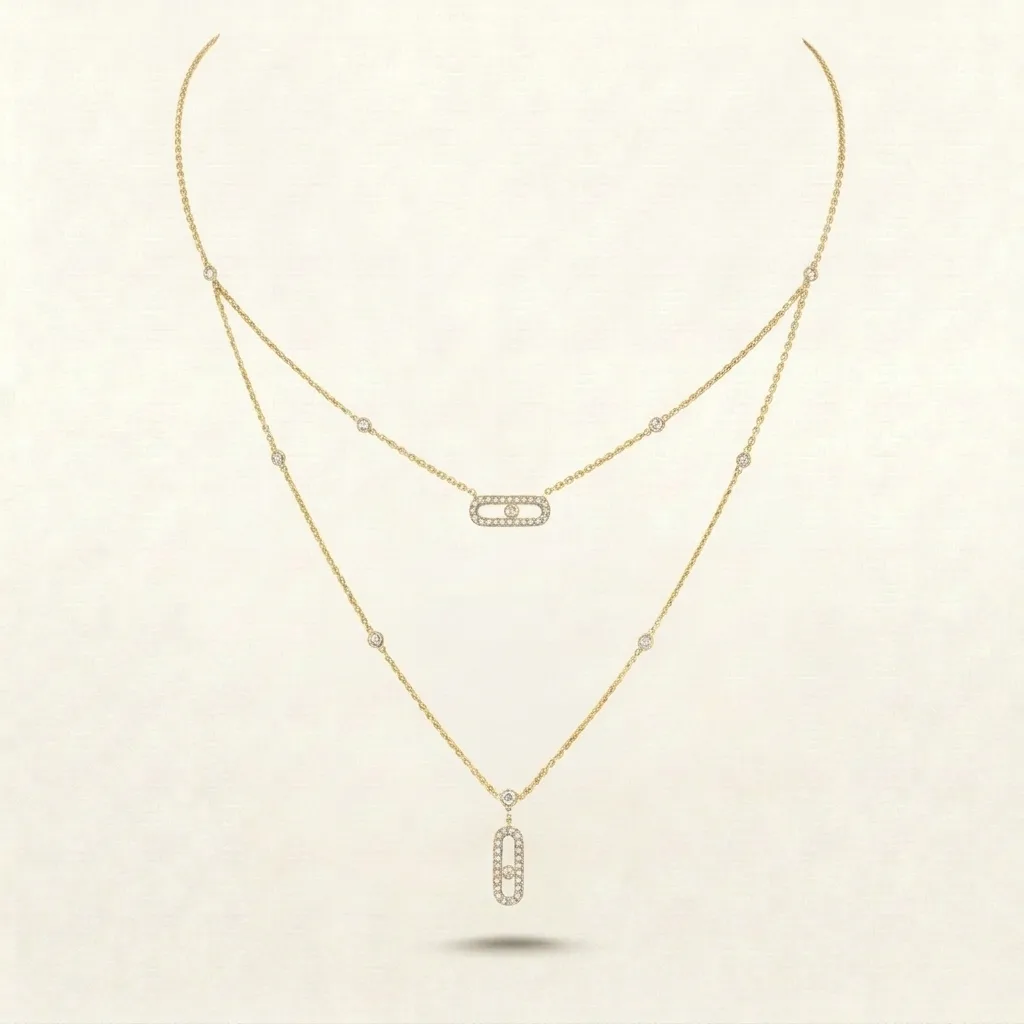 Mollyanne Diamanté Necklace (in gold & silver)