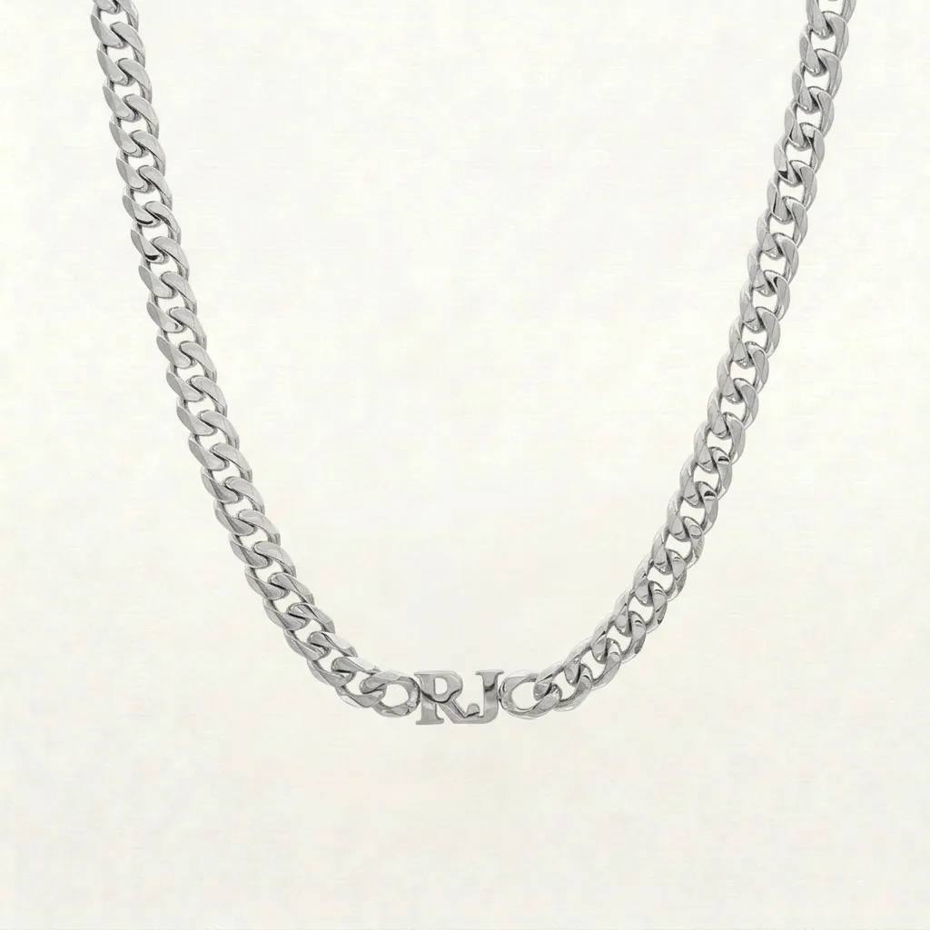 Cuban Initial Choker Necklace