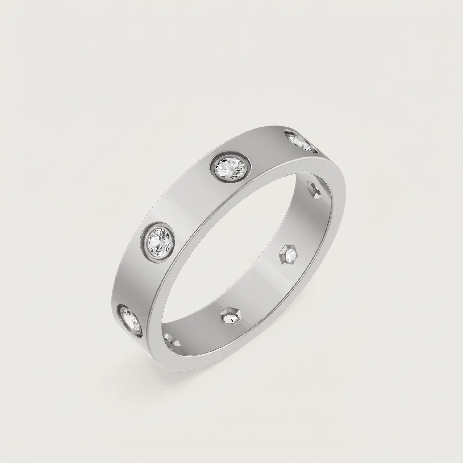 Alana C Full Diamanté Ring (in gold & silver & rose gold)