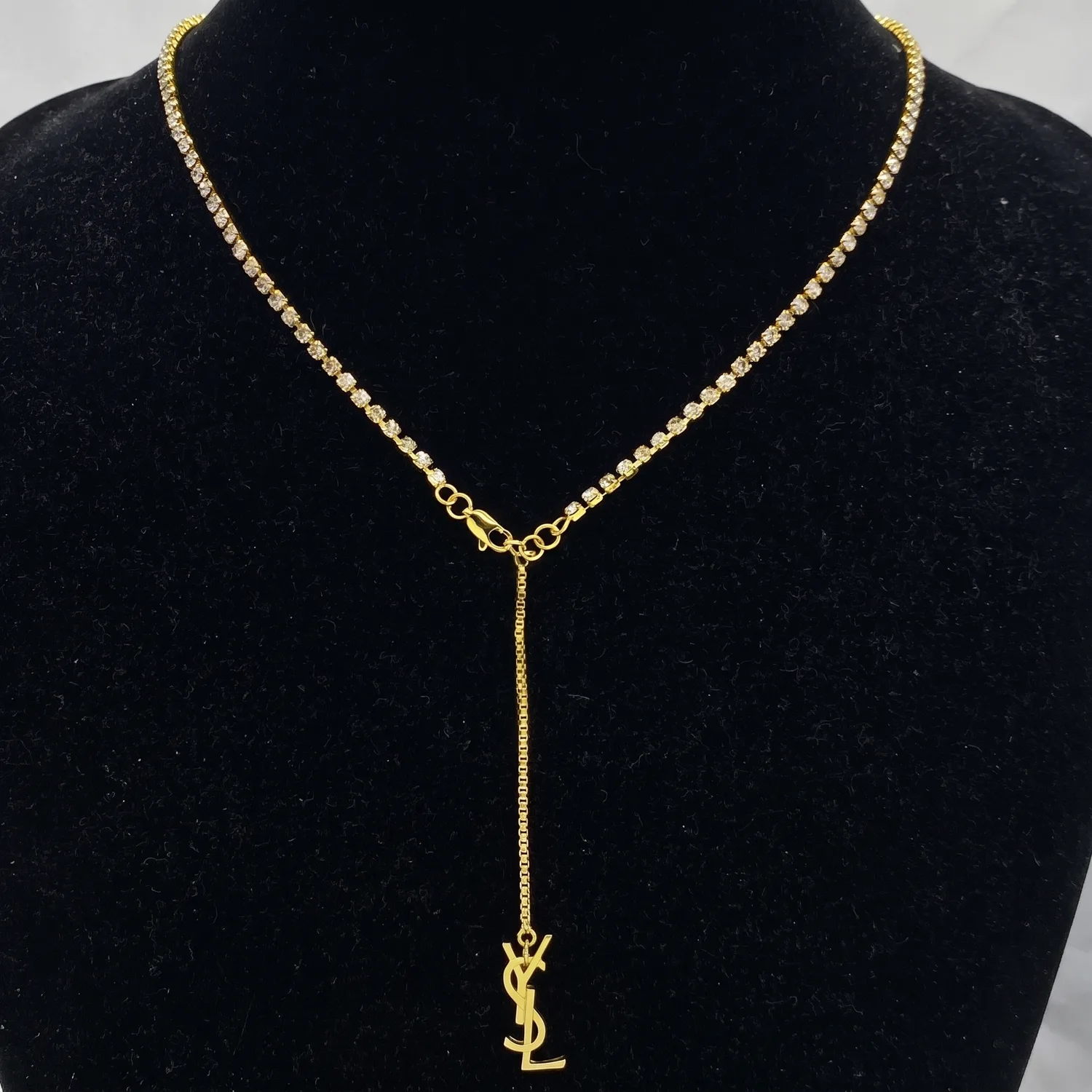 Yves Diamante Drop Down Necklace
