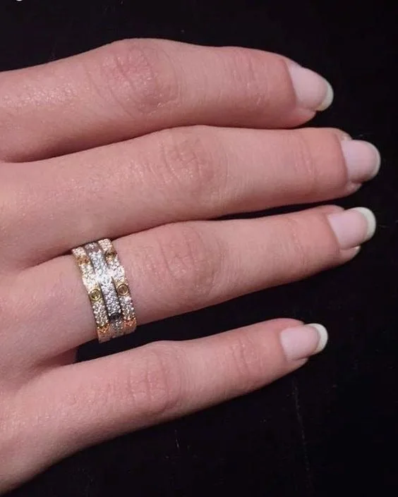 Siah Diamanté Ring (gold & silver) (fine)