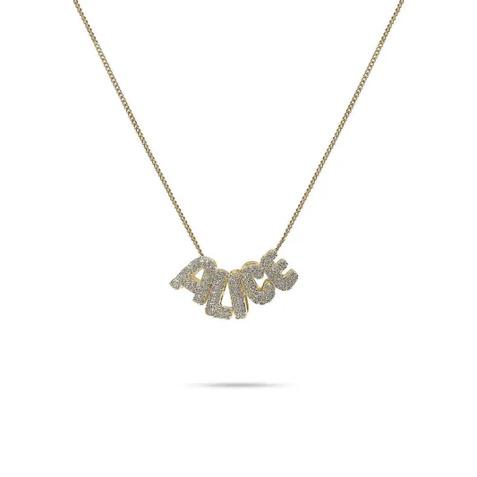 Icy Bubble Name Necklace (in gold & silver)