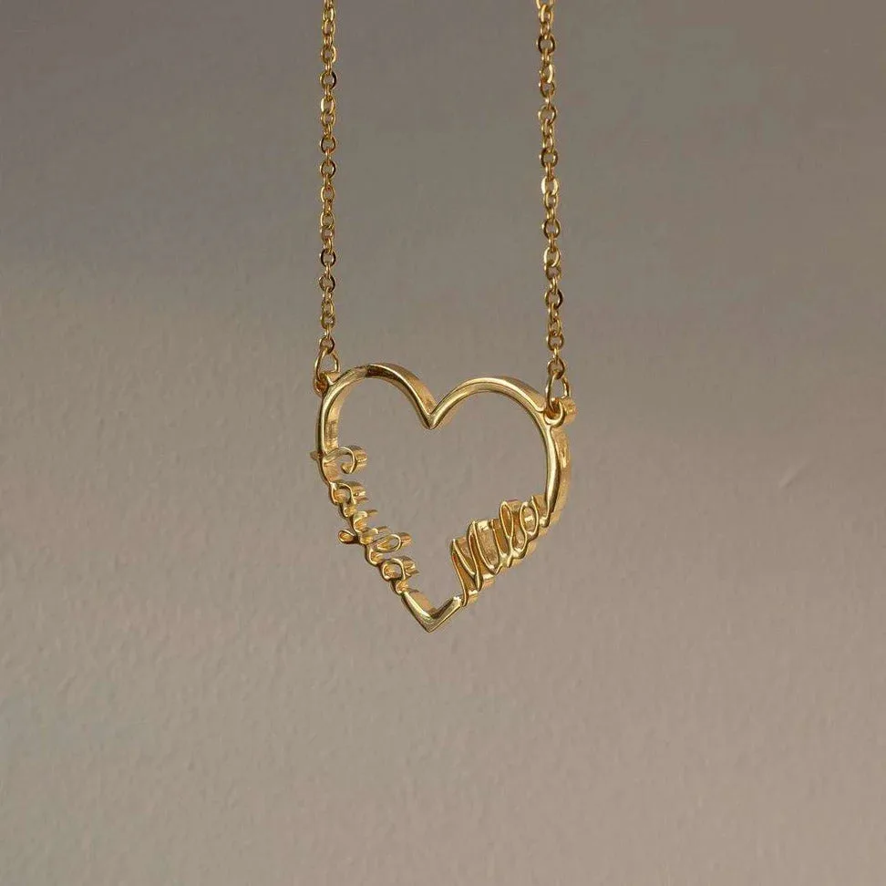 Heart Double Name Necklace