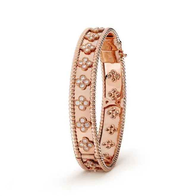 Lindsay Floral Bangle in rose gold