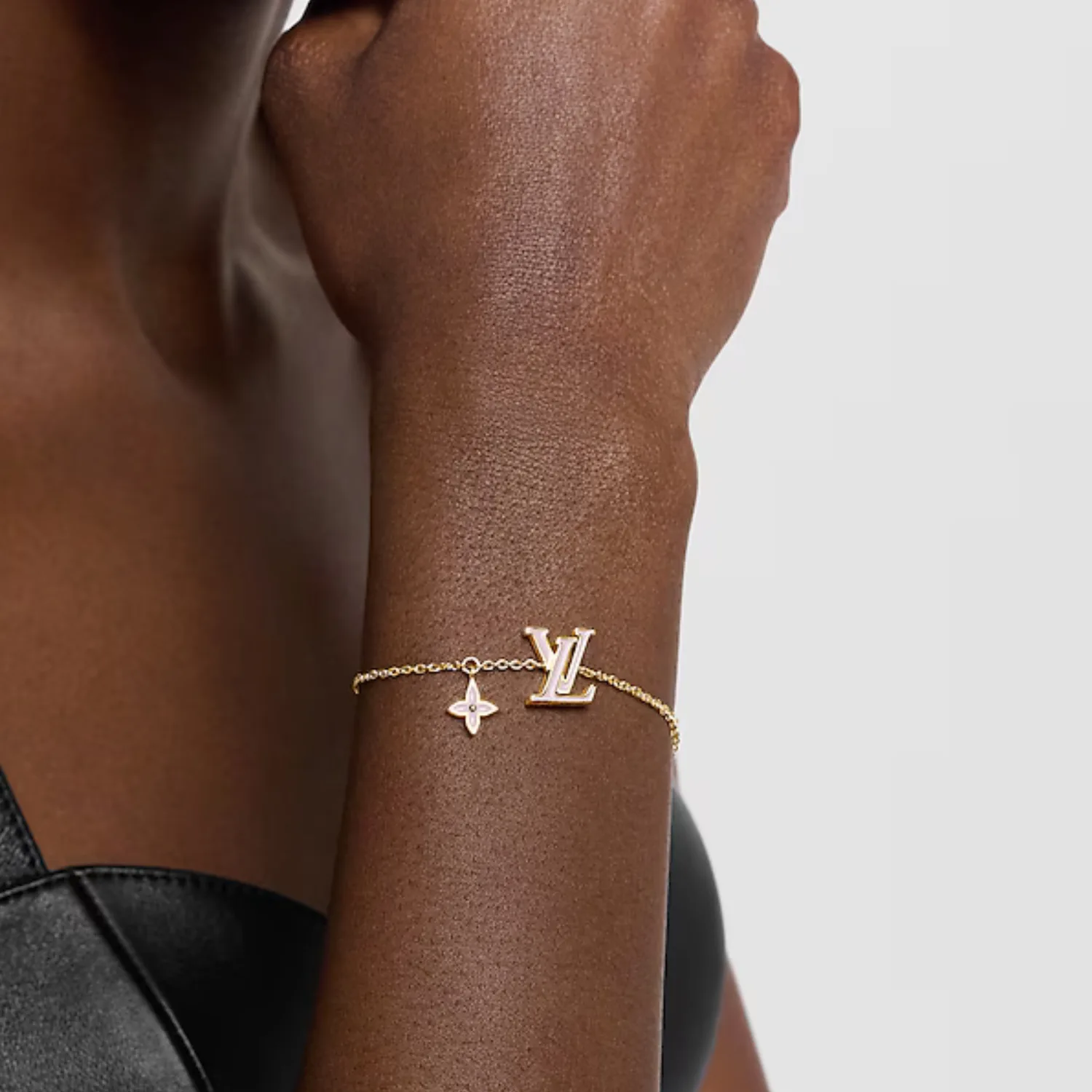 Almira Pink Enamel Bracelet