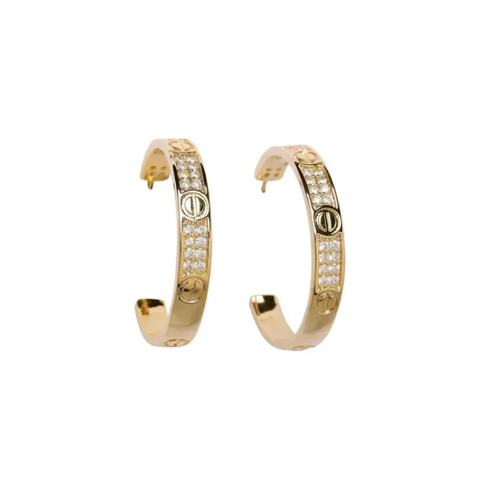 Rhinestone Hoop Earrings