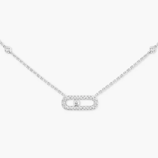 Mollyanne Diamanté Silver Uno Necklace